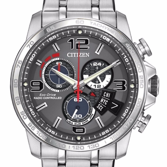 Citizen Eco-Drive Men's BY0100-51H A-T Chronograph Alarm Bracelet 44mm Watch - Picture 2 of 4